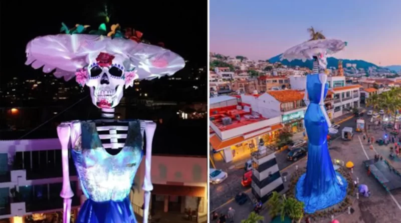 Mexican City Creates 74-Foot Tall Catrina Figure To Break World Record