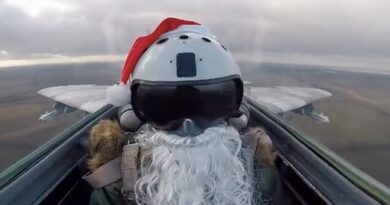 Ukrainian Fighter Pilot Dressed As Santa Fires Missiles At Russian Targets