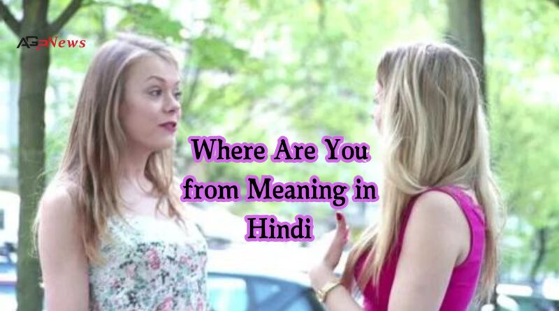 Where Are You from Meaning in Hindi